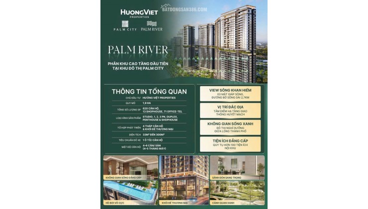 PALM RIVER - PALM CITY - Khu đô thị ven sông tại Nam Rạch Chiếc, liền kề Trung tâm Tài chính Quốc tế Thủ Thiêm