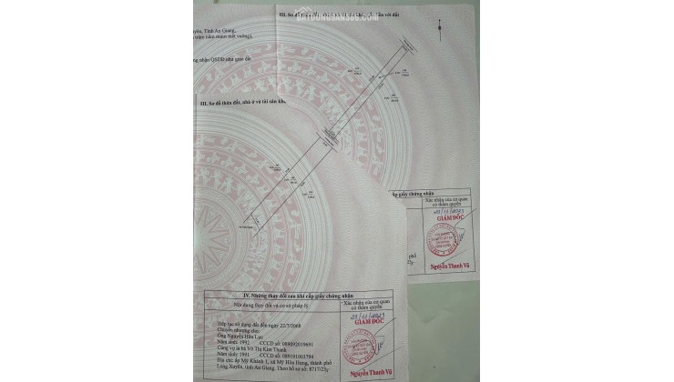 BÁN ĐẤT 3 CÔNG ĐẤT XÃ MỸ HOÀ HƯNG, TP LONG XUYÊN SHR CHỈ 750 TRIỆU. LH:0977226448