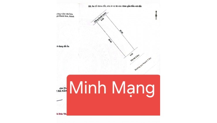 Mặt tiền 10,5m kinh doanh sầm uất - đường Minh Mạng