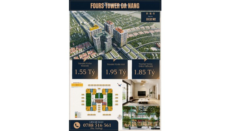 Căn hộ siêu siêu hot siêu rẻ Fours Tower tại Hòa Xuân, Đà Nẵng