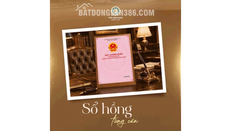 Bán Liền kề The Heritage Láng Hạ 114m2, 6 Tầng, Kinh Doanh Tốt, Sổ Đỏ Chính Chủ