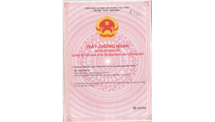 Chính Chủ Bán Lô Đất Ô Tô Tận Đất P. Cát Lái TP. Thủ Đức - 8x21m (134.6m2 Thổ Cư) Giá 6.8 Tỷ TL