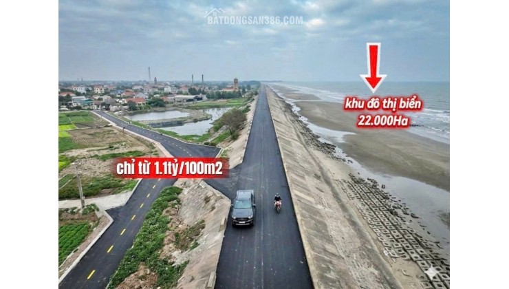 ĐẤT BIỂN THỊNH LONG – FULL THỔ CƯ – SẴN SỔ ĐỎ  Nằm trong khu vực trung tâm KKT Ninh Cơ  Diện tích từ 82–100m²   Pháp lý minh bạch * Full thổ cư *