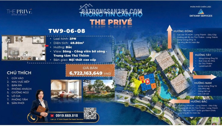 BÁN CĂN HỘ 1 PHÒNG NGỦ VIEW SÔNG – THE PRIVÉ.
Chỉ 10% ký Hợp đồng mua bán.