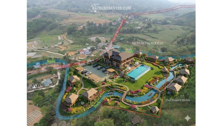 SỞ HỮU LÔ ĐẤT NGHỈ DƯỠNG BÁM SUỐI TUYỆT ĐẸP TẠI  KIM BÔI HÒA BÌNH
