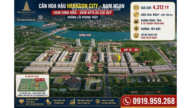 HERAGON CITY – NAM NGẠN. GIÁ ĐỢT 1. ĐẤT NỘI ĐÔ CUỐI CÙNG.