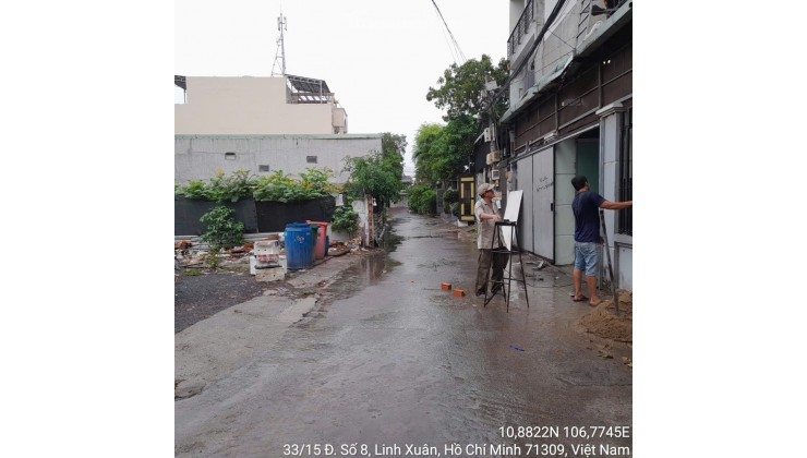 Chính chủ Bán đất hẻm số 33 đường số 8, P. Linh Xuân, Quận Thủ Đức (nay là phường Linh Xuân), HCM, Miễn TG