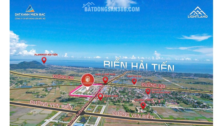 Đất nền sổ đỏ tại Khu đô thị Hải Tiến Center -1.9x tỷ