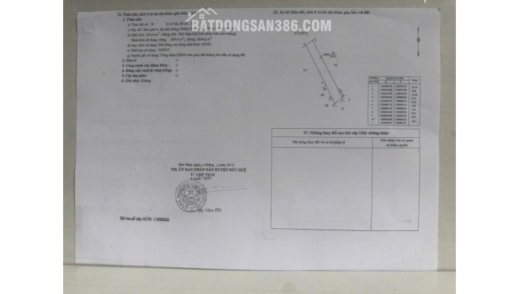 BÁN ĐẤT XÃ ĐỨC HUỆ - TÂY NINH MỚI. DT 10x80 SẴN SHR 4.5 TỶ. LH:0902414014