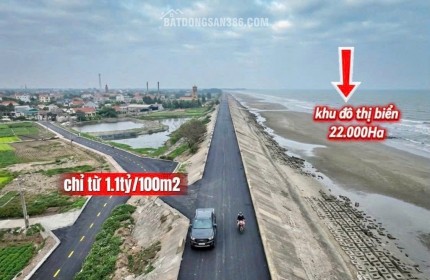 ĐẤT BIỂN THỊNH LONG – FULL THỔ CƯ – SẴN SỔ ĐỎ  Nằm trong khu vực trung tâm KKT Ninh Cơ  Diện tích từ 82–100m²   Pháp lý minh bạch * Full thổ cư *
