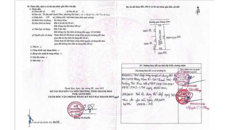 Bán gấp đất thổ cư chính chủ tại phường Ngọc Sơn, Thanh Hóa