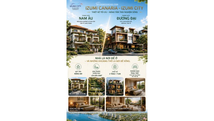 Nhà Phố Vườn Izumi City (170ha), Nguyễn Hữu Cảnh, ven sông Đồng Nai, 156m² 3 lầu giá 7.9 tỷ