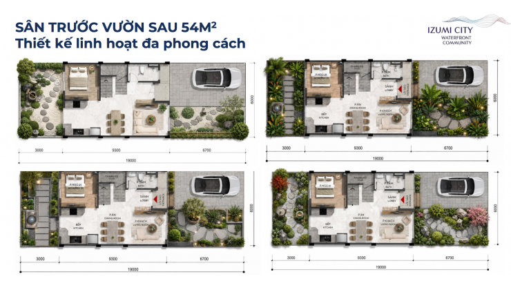 Nhà Phố Vườn Izumi City (170ha), Nguyễn Hữu Cảnh, ven sông Đồng Nai, 156m² 3 lầu giá 7.9 tỷ