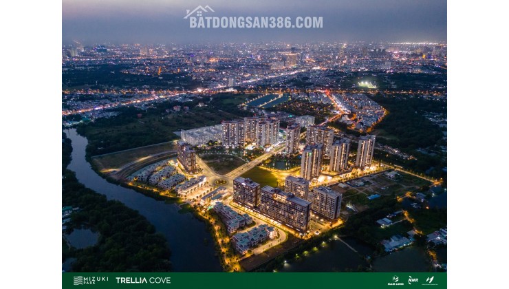Căn Hộ Ven Sông Trellia Cove, Mizuki Park (26ha) Nguyễn Văn Linh, Bình Chánh, 2PN | 75m² | 5,2 tỷ