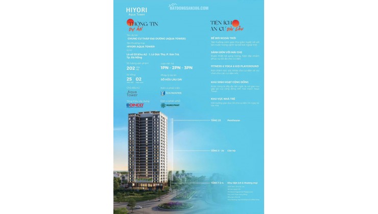 Cơ hội sở hữu căn hộ 2 phòng ngủ tại dự án cao cấp Hiyori Aqua Tower với thiết kế chuẩn Nhật Bản, vị trí đắc địa gần biển Mỹ Khê và bán đảo Sơn Trà.