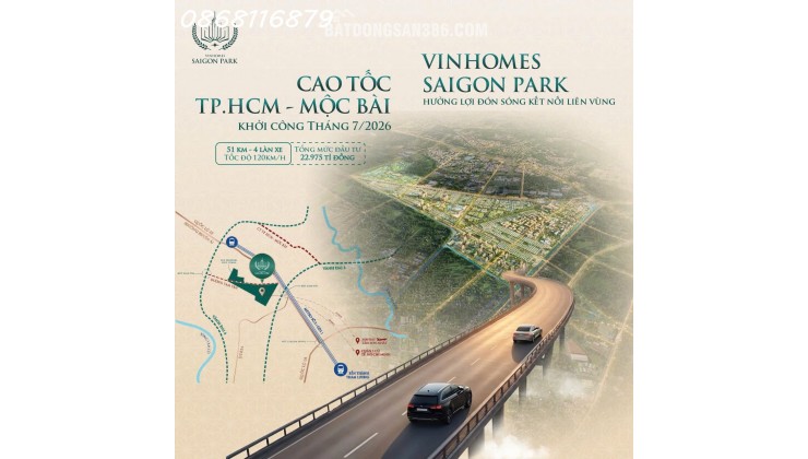 Bán nhà phố Vinhomes Sài Gòn Park Hóc Môn 6.7 tỷ - Hỗ trợ vay 80%, LS 0% 5 năm