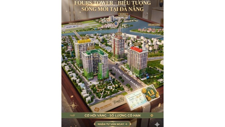 Chỉ từ 1,9 tỷ MUA ĐỨT căn hộ SUN FOURS TOWER ngay trung tâm Nam Hoà Xuân, Đà Nẵng