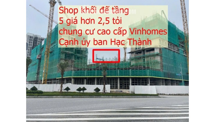 CƠ HỘI ĐẦU TƯ KINH DOANH SHOP TMDV TẦNG 5 THE SENTOSA VINHOMES STAR CITY THANH HÓA