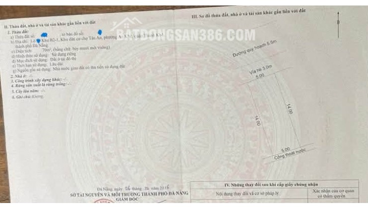 BÁN ĐẤT TRUNG TÂM THANH KHÊ – TÂN HÒA 7 - SÁT CHỢ