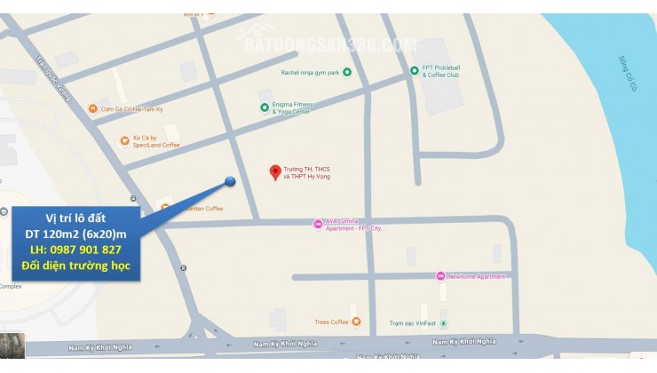 Bán đất FPT - Đối diện tường TH, THCS và THPT Hy Vọng