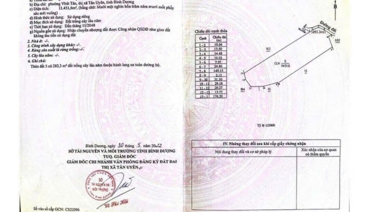 CHÍNH CHỦ BÁN ĐẤT SXKD – ĐỐI DIỆN VSIP 2, TÂN UYÊN, BÌNH DƯƠNG