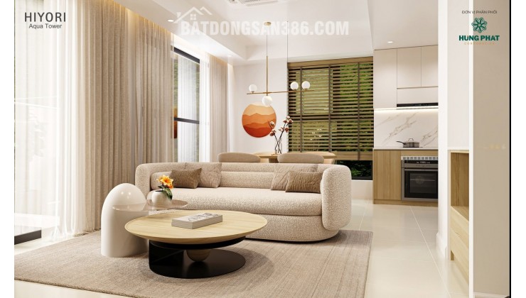 Cơ hội sở hữu căn hộ 2 phòng ngủ tại dự án cao cấp Hiyori Aqua Tower với thiết kế chuẩn Nhật Bản, vị trí đắc địa gần biển Mỹ Khê và bán đảo Sơn Trà.