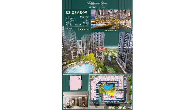 Bán căn shop đế Vinhomes Sentosa Thanh Hóa tầng 5 cạnh trường học Vinscool chưa tới 1,5 tỉ