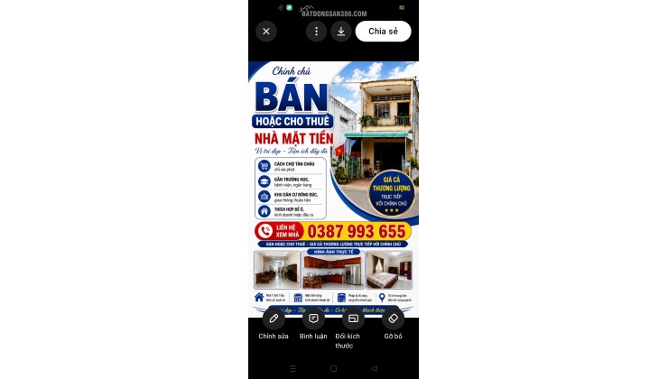  NHÀ MẶT TIỀN TRUNG TÂM KINH DOANH TỐT _ CHÍNH CHỦ THIỆN CHÍ BÁN NHANH 
