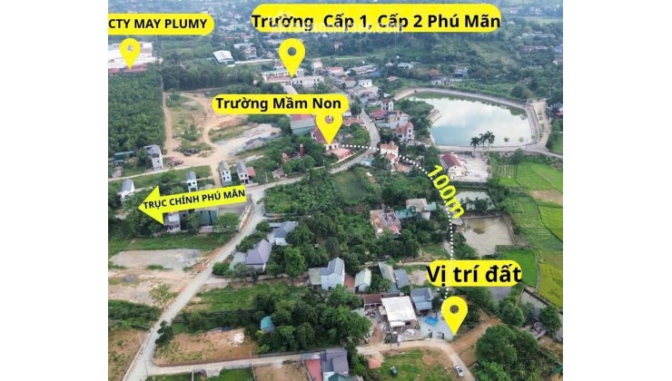Bán đất 143m2 tại xã Phú Mãn, 2,95 tỷ, mặt tiền 6m Cách ĐHQG chỉ 5' di chuyển