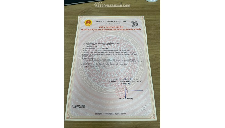 Cần bán gấp ô đất trung tâm Cao Thắng, Hạ Long, Quảng Ninh