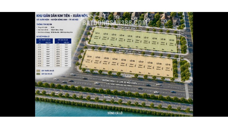 BÁN 120m2 ĐẤT GIÃN DÂN KIM TIÊN – XUÂN NỘN, ĐÔNG ANH