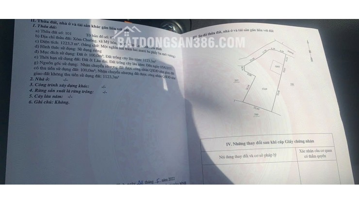  SIÊU PHẨM TÂN LẠC – HÒA BÌNH  HƠN 1.200M² – PHÙ HỢP ĐẦU TƯ NGHỈ DƯỠNG