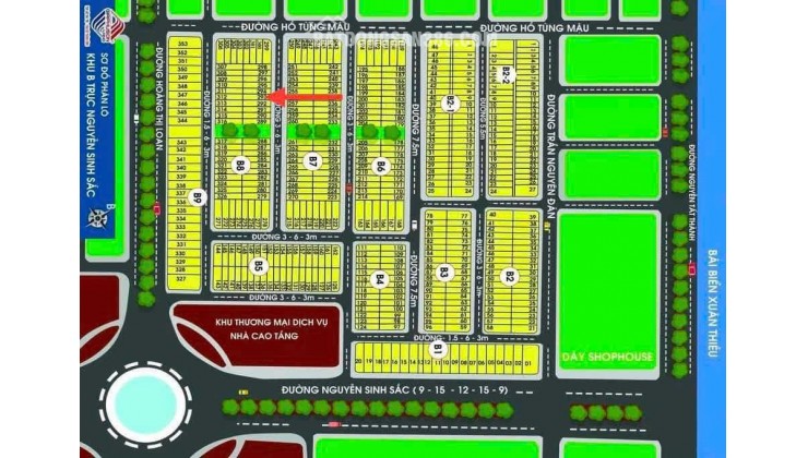 BÁN ĐẤT MẶT TIỀN ĐƯỜNG  HOÀ MINH 28 – THÔNG HỒ TÙNG MẬU