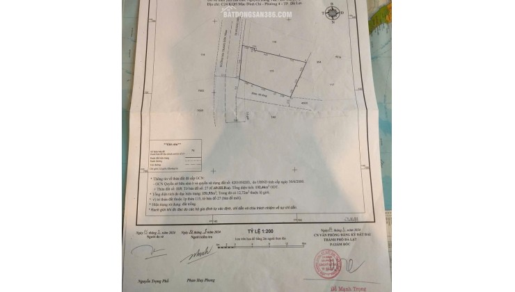 Bán đất trung tâm Đà Lạt, đường Ma Trang Sơn, P.5, lô góc 2 mặt tiền