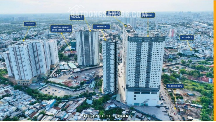 BÁN GẤP CĂN HỘ TOPAZ ELITE - QUẬN 8 - 2PN2WC - 60M2 - 3.65 TỶ. LH:0939905717.