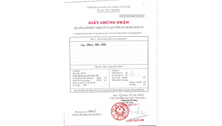 BÁN ĐẤT ĐƯỜNG 7M – PHAN VĂN ĐỊNH- DT: 138M² - NGANG 6M