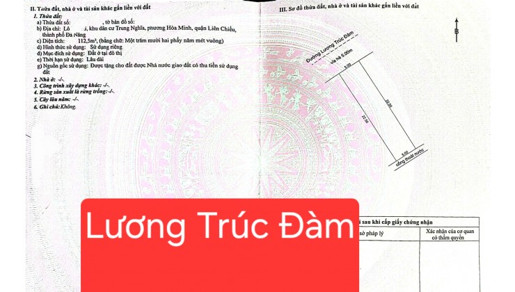 Bán nhà 2 tầng MT đường 10,5 Lương Trúc Đàm - Sát đường Nam Trân