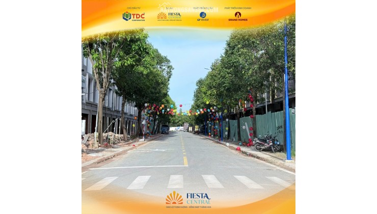 FIESTA CENTRAL BÌNH DƯƠNG –  GIÁ CHỈ 15 TRIỆU/M², TIỀM NĂNG KHAI THÁC CHO THUÊ 25–30 TRIỆU/THÁNG