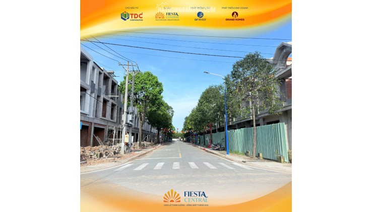 Không Nơi Nào Rẻ Hơn - Chỉ 15 Triệu/m2 Sở Hữu Nhà Phố 3 Tầng Fiesta Central Tại Tp. Mới Bình Dương