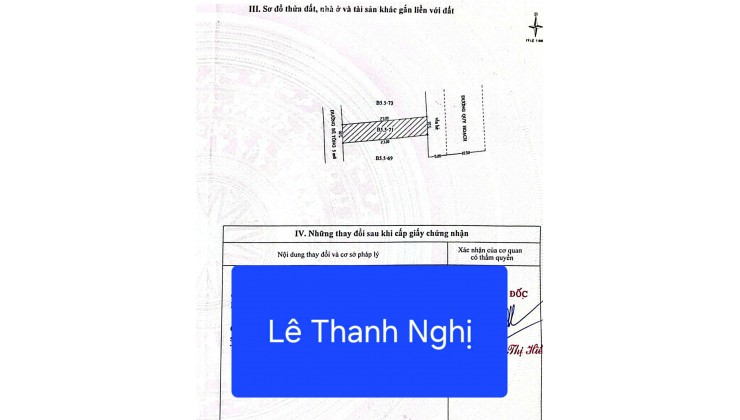 Bán nhà 2MT trước và sau đường Lê Thanh Nghị - Đối diện chợ Hòa Cường