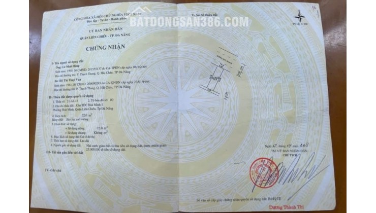 Bán đất đường Lê Thiệt - Vị trí đẹp gần biển