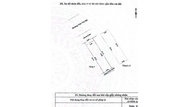 Bán nhà 3 tầng 3 mê đường Trần Thủ Độ - Sát công Viên Thanh Niên
