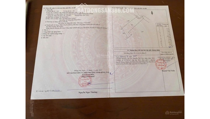 Chính chủ bán đất Phước Tân, gần bệnh viện phổi Đồng Nai - 240m2, thổ cư, sổ riêng, giá 6,7 tỷ