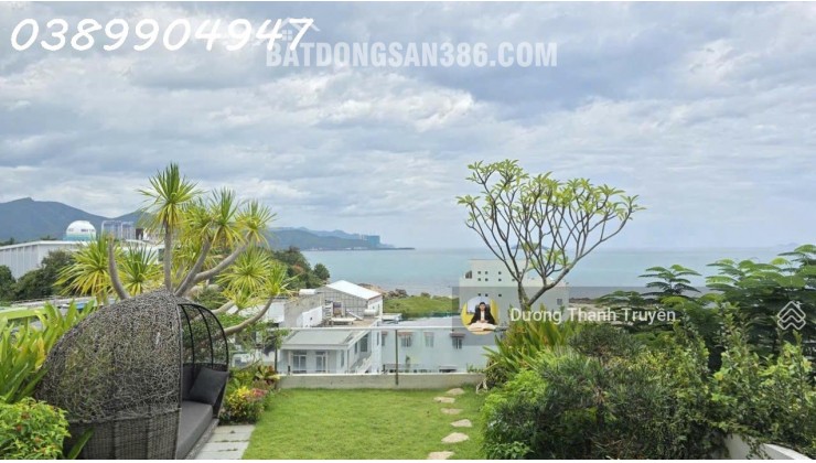Bán biệt thự 4 tầng 2 mặt tiền view biển ngang hiếm 9,7m, cạnh Đại học Nha Trang, dòng tiền 70tr/th