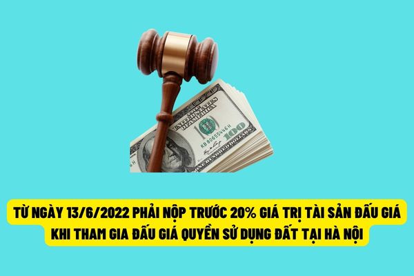 Hà Nội: Người tham gia đấu giá đất phải nộp trước 20% giá khởi điểm